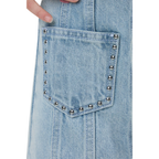 Ringers Western Girls Cowgirl Club Studded Mini Skirt (425139RW)  Light Blue