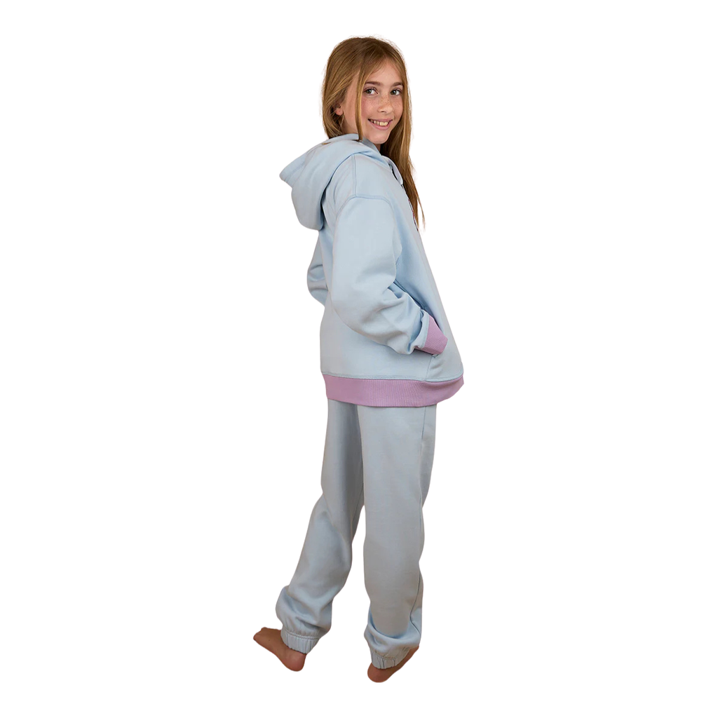 Ringers Western Girls Stardust Oversized Pullover Hoodie (325033RW) Barely Blue