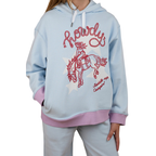 Ringers Western Girls Stardust Oversized Pullover Hoodie (325033RW) Barely Blue