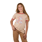 Ringers Western Girls Stardust Ringer S/S Tee (325008RW) Light Peach