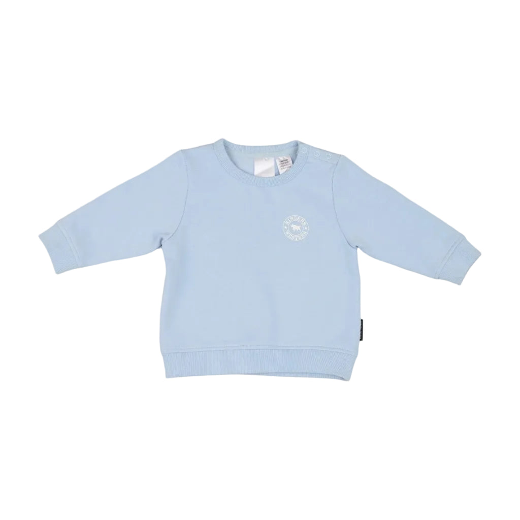 Ringers Western Infants Mini Ringer Signature Bull Fleece Pullover Jumper (525001RW) Blue/White