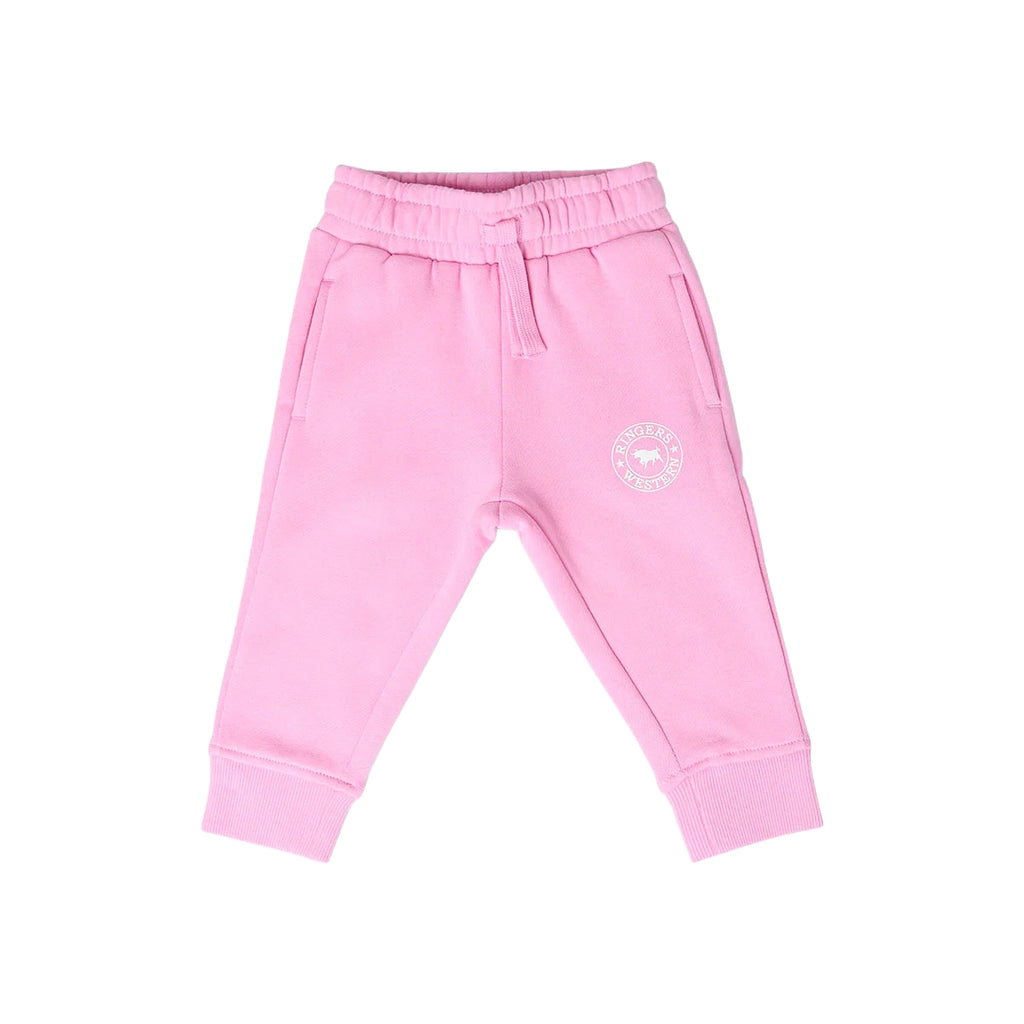 Ringers Western Infants Mini Ringer Signature Bull Fleece Trackpants (525002RW) Pink/White
