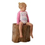Ringers Western Infants Rodeo Gal L/S Frill Romper (525006RW) White/Pink