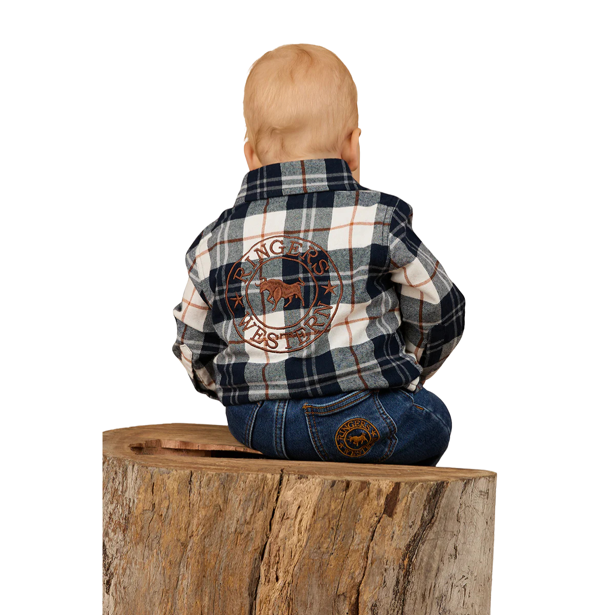 Ringers Western Infants Rusty Denim Pull On Jeans (525021RW) Classic Blue