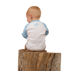Ringers Western Infants Trucker Kid L/S Romper  (525011RW) White/Blue