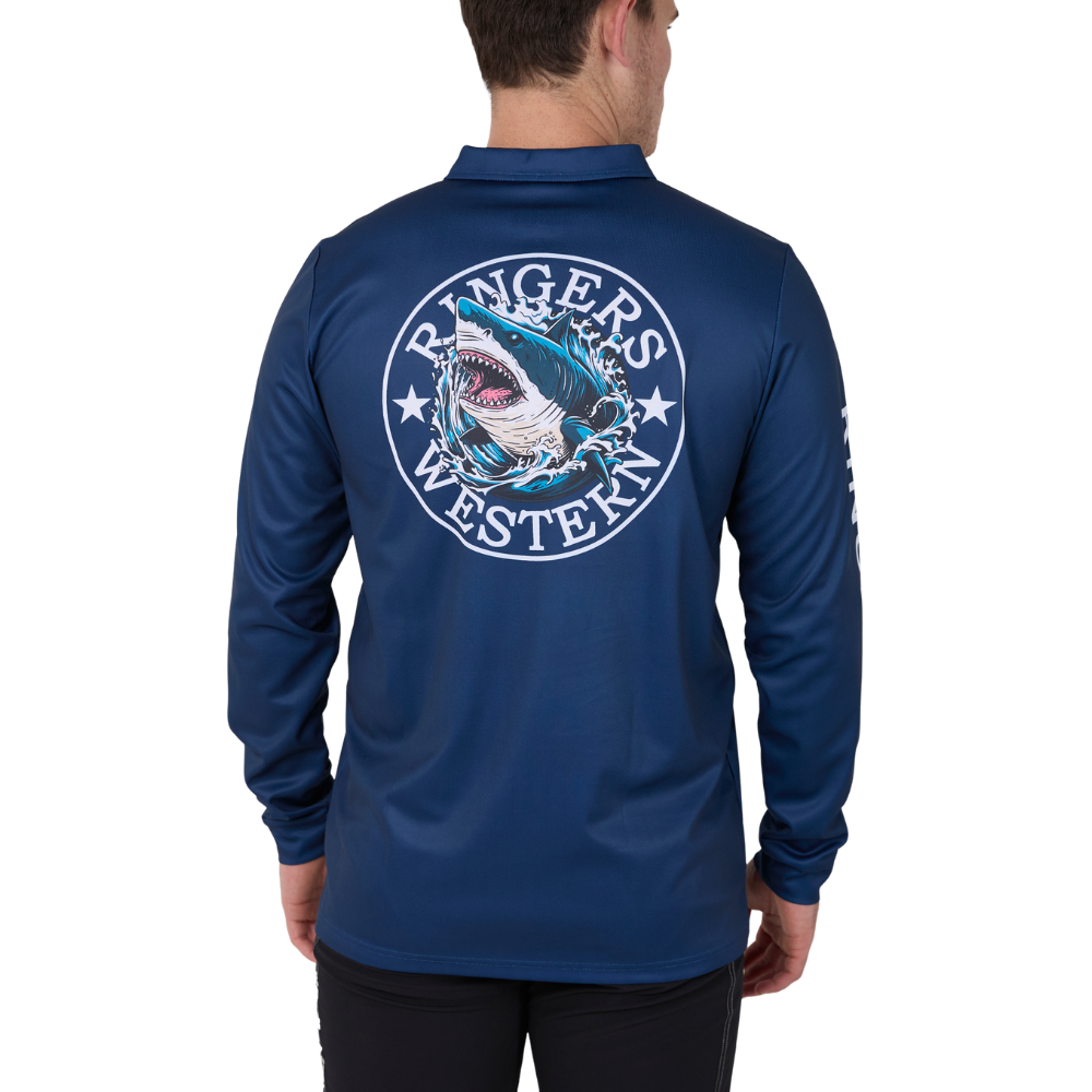 Ringers Western  Man Eater L/S Fishing Jersey  (625047RW)  Dark Navy