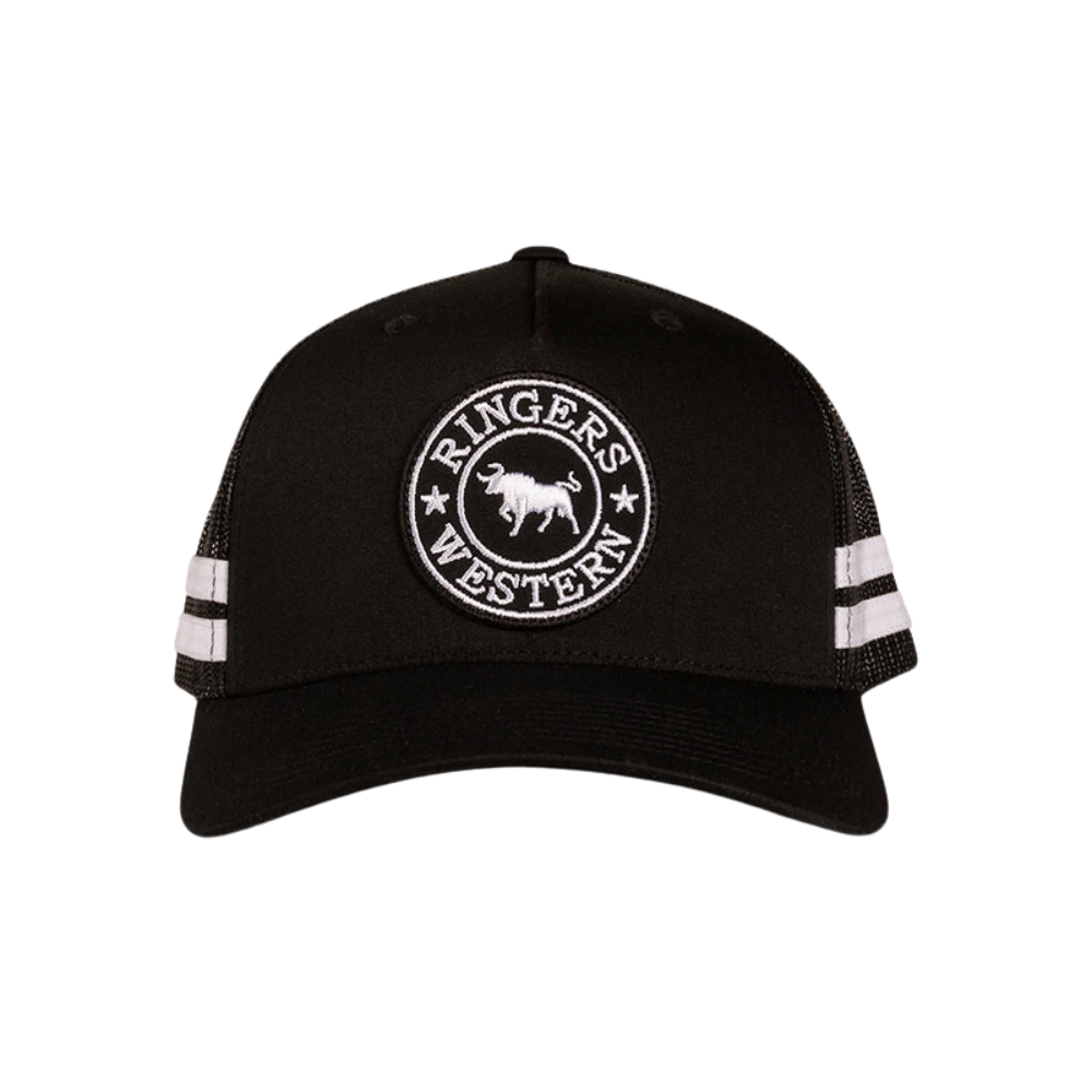 Ringers Western  McCoy Trucker Cap  (722038RW)  Black with White