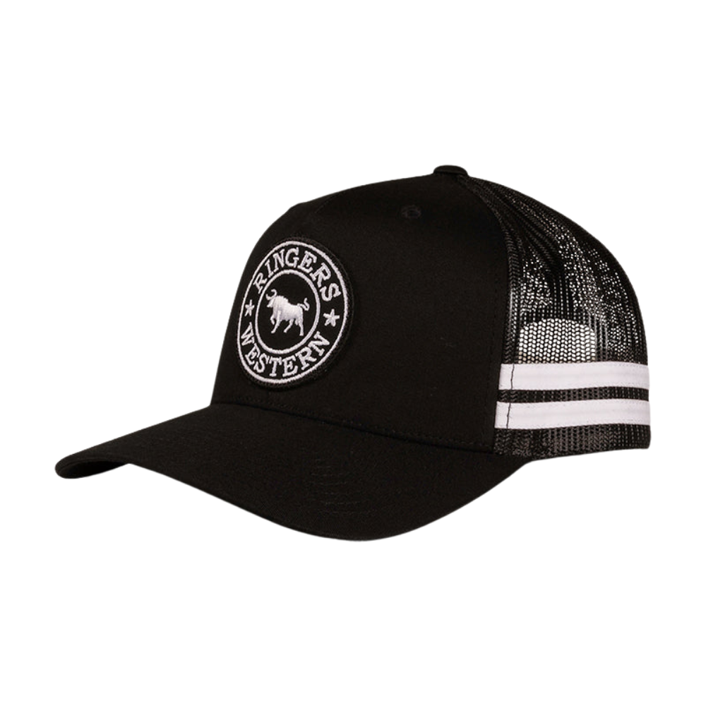 Ringers Western  McCoy Trucker Cap  (722038RW)  Black with White