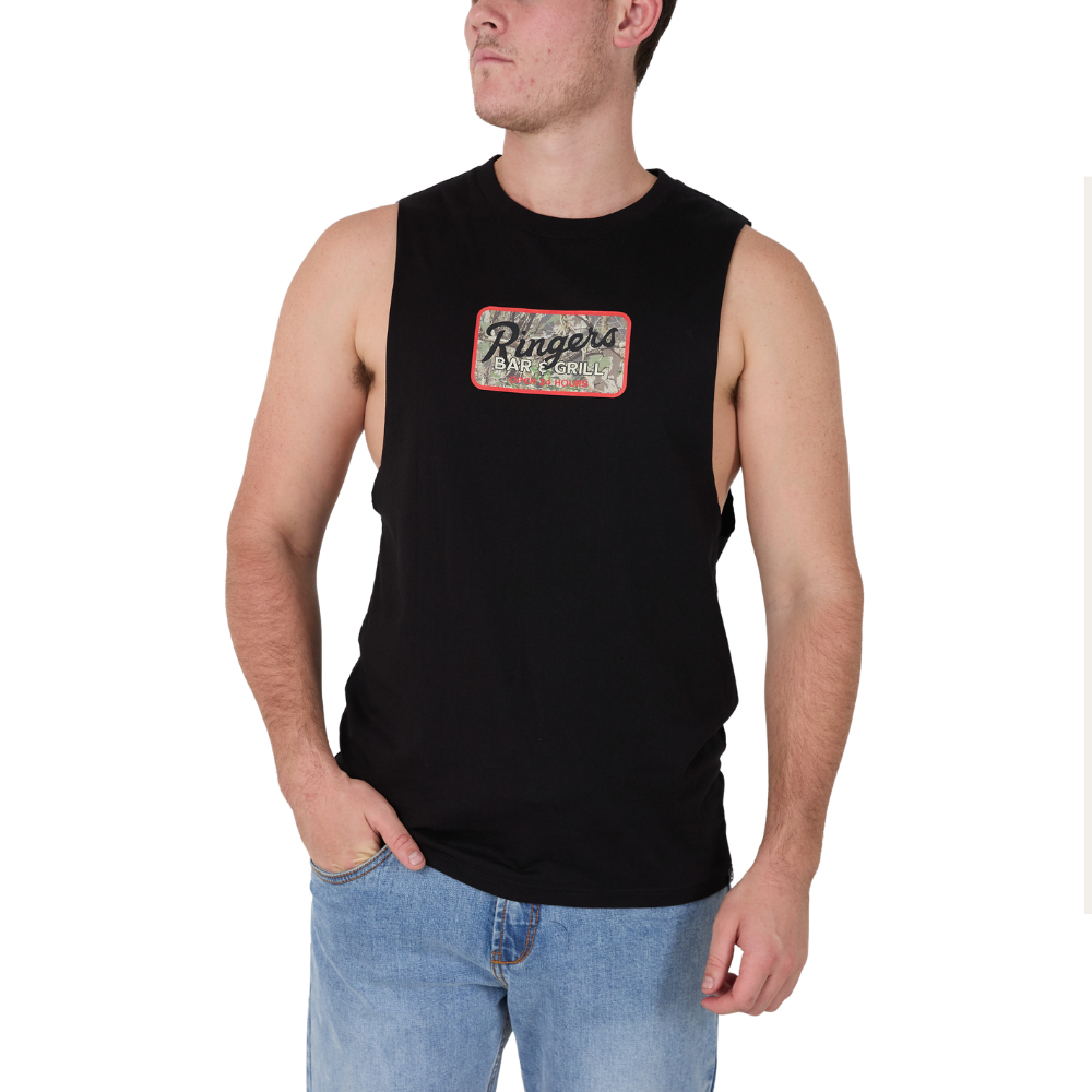 Ringers Western Mens Backcountry Chargrill Muscle Tank  (125214RW)  Black