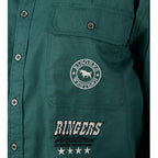 Ringers Western Mens Barrelman Full Button L/S Work Shirt (125035RW) Pine Pocket