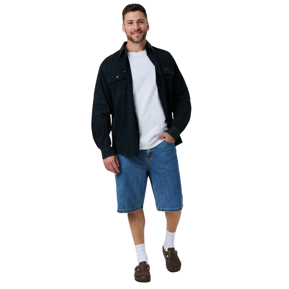 Ringers Western Mens Bodie Denim Shorts (125157RW)  Mid Blue