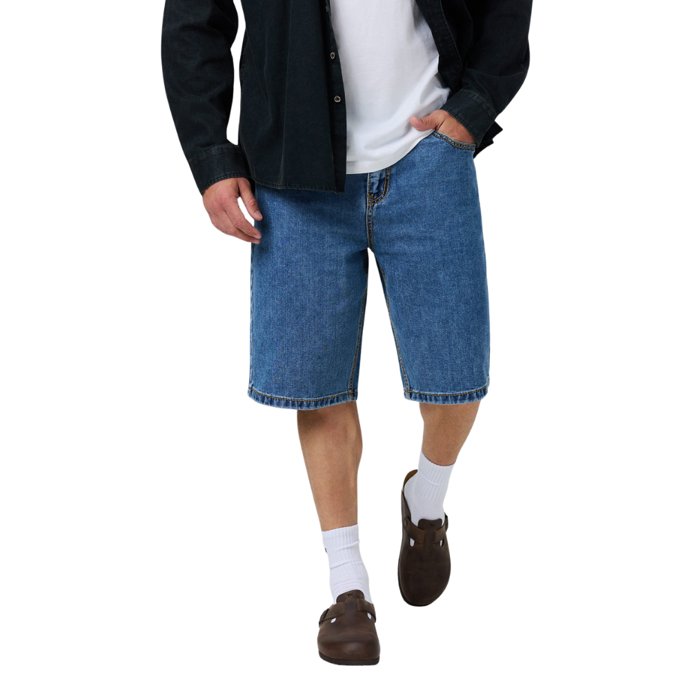 Ringers Western Mens Bodie Denim Shorts (125157RW)  Mid Blue