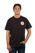 Ringers Western Mens Bottoms Up Loose Fit S/S Tee (125037RW) Washed Black