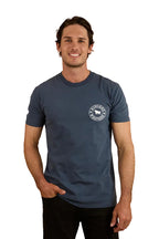 Ringers Western Mens Chasin' Tail S/S Tee (124075RW) Washed Navy [SD]