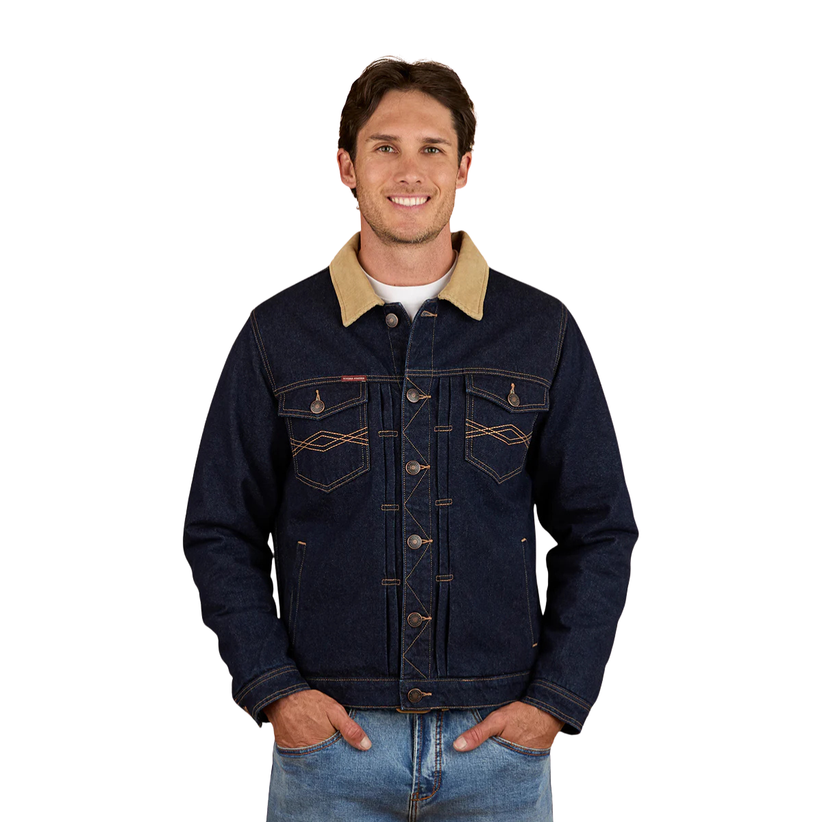 Ringers Western Mens Devonport Denim Trucker Jacket (125016RW) Raw Denim