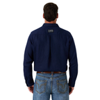 Ringers Western Mens Fieldstone L/S Linen Shirt (125173RW)  Navy