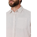 Ringers Western Mens Fieldstone L/S Linen Shirt (125173RW)  Sand