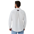Ringers Western Mens Fieldstone L/S Linen Shirt (125173RW)  White