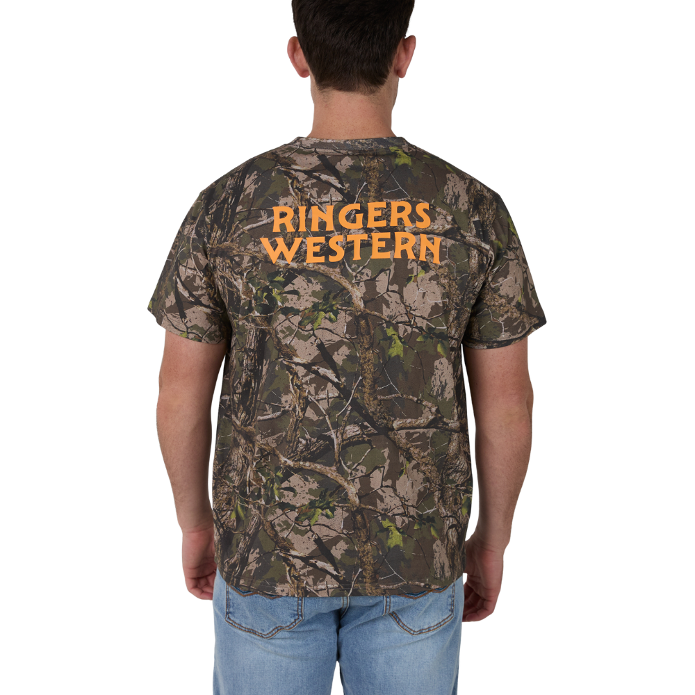 Ringers Western Mens Find Me Loose Fit S/S Tee  (125131RW)  Camo/Orange