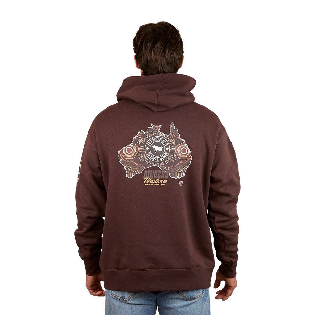 Ringers Western Mens Garbala Oversized Pullover Hoodie (125018RW) Dark Chocolate