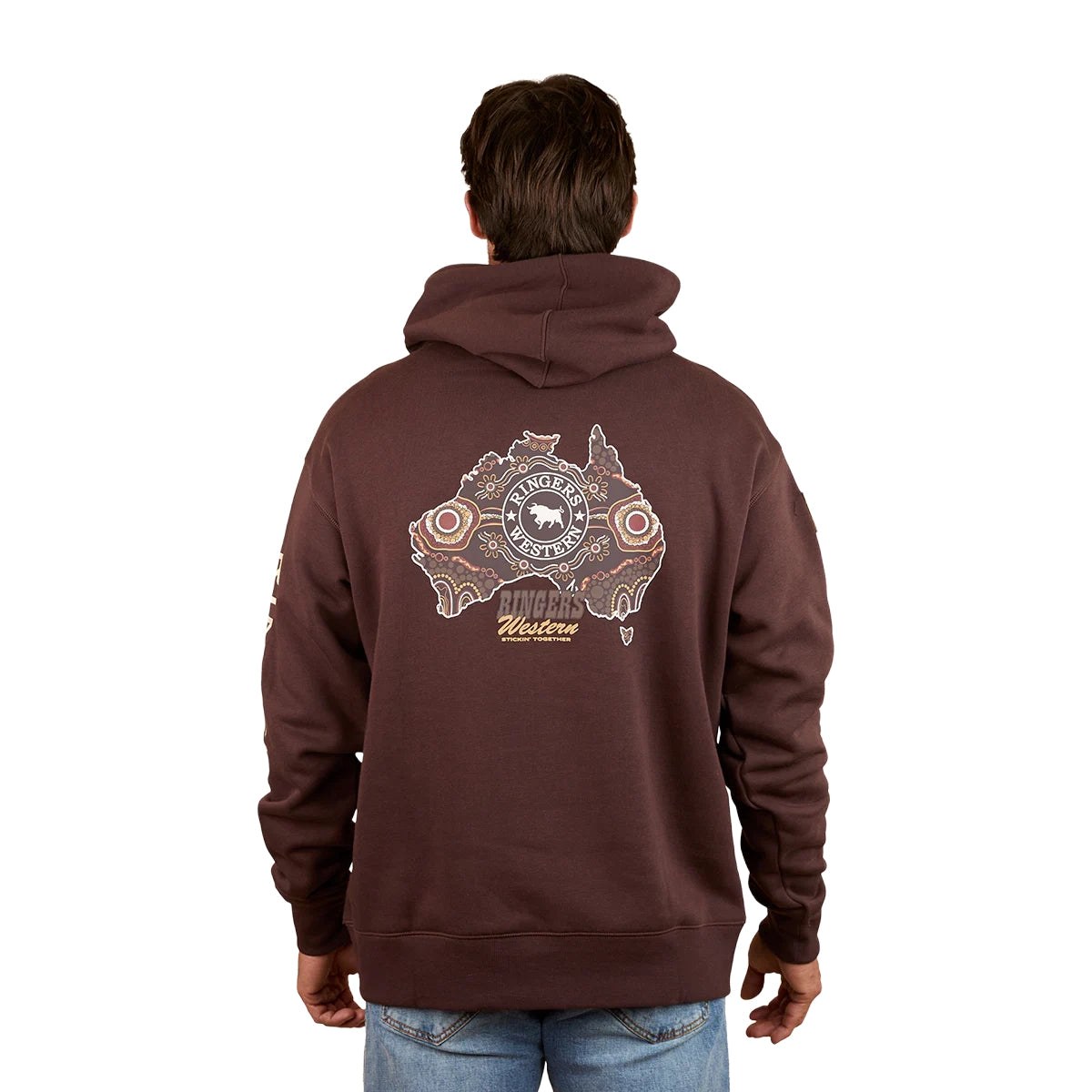 Ringers Western Mens Garbala Oversized Pullover Hoodie (125018RW) Dark Chocolate