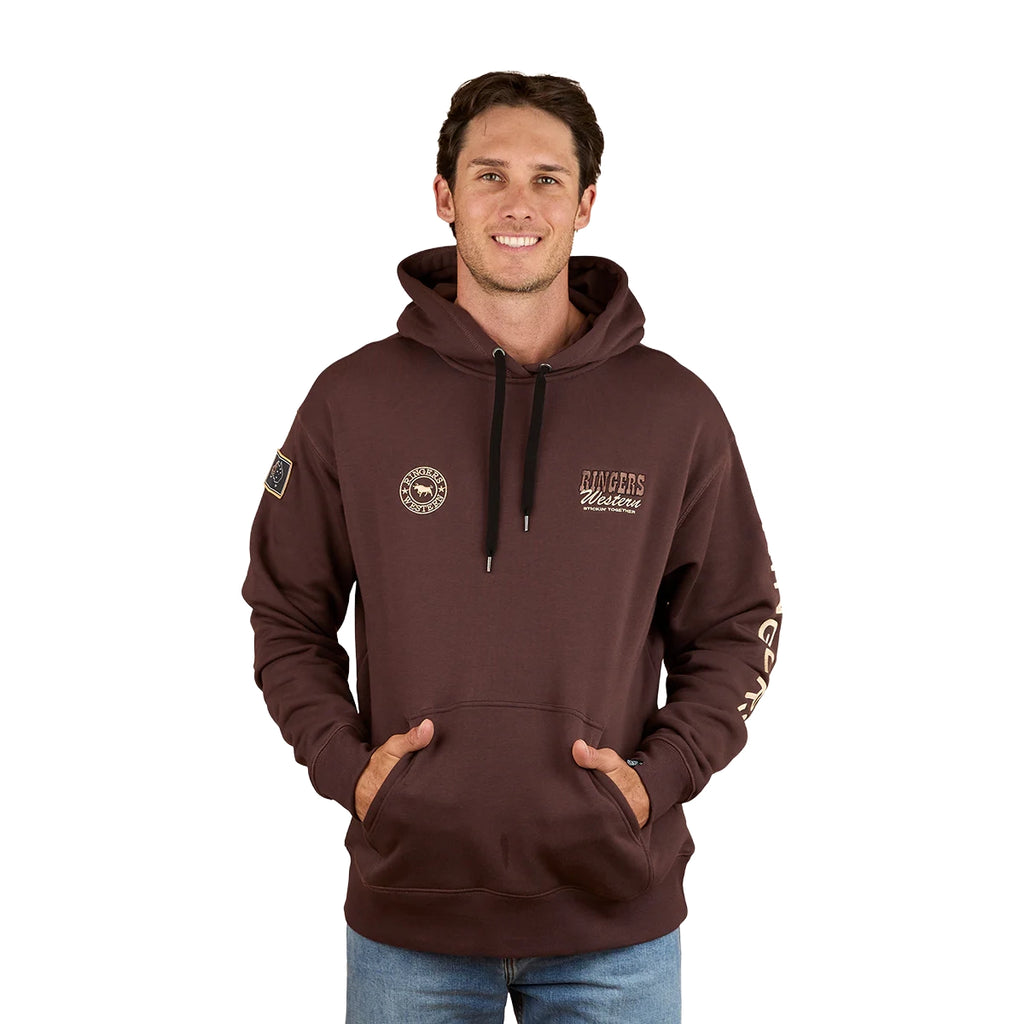 Ringers Western Mens Garbala Oversized Pullover Hoodie (125018RW) Dark Chocolate