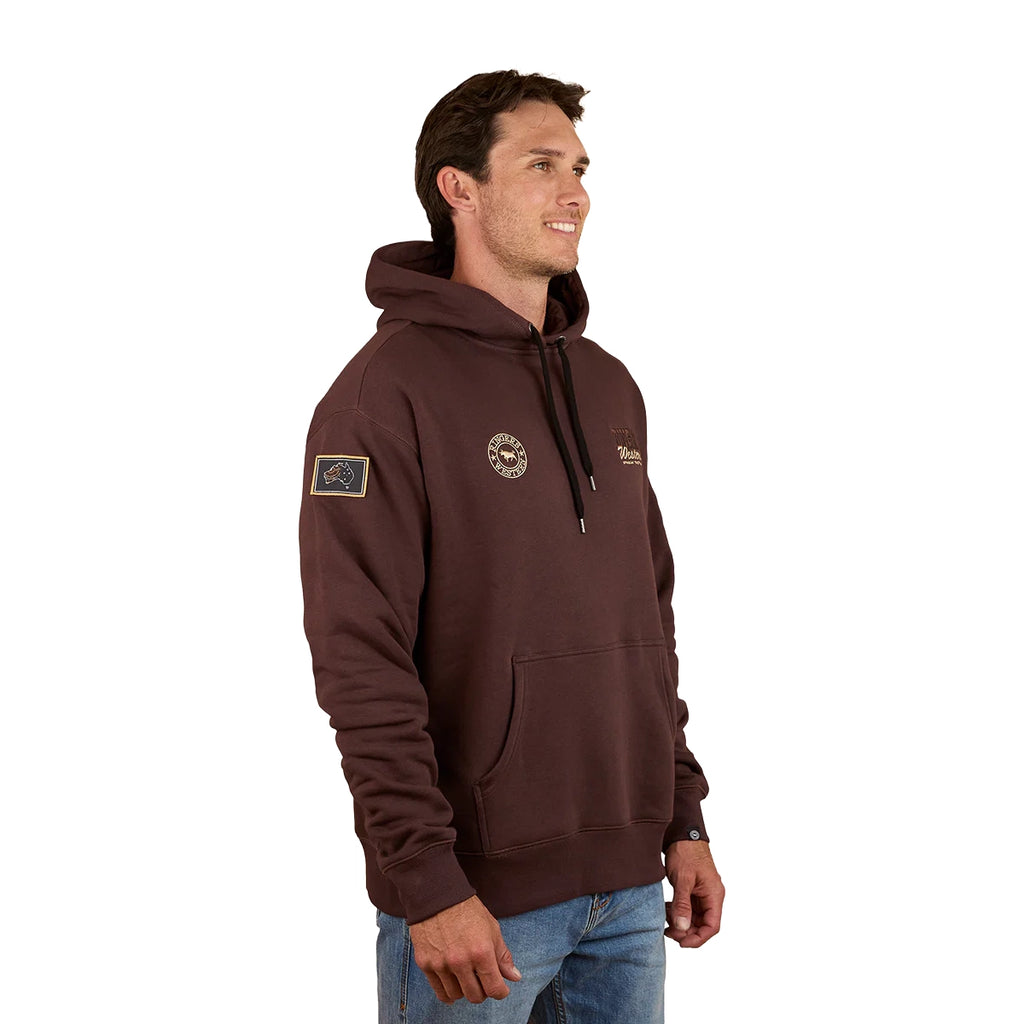 Ringers Western Mens Garbala Oversized Pullover Hoodie (125018RW) Dark Chocolate