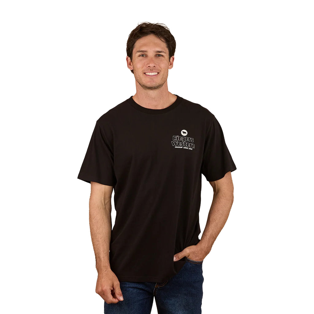 Ringers Western Mens Get Your Truck On Mens Loose Fit S/S Tee (125040RW) Black