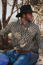 Ringers Western Mens Greenhide L/S Western Shirt (125047RW) Olive