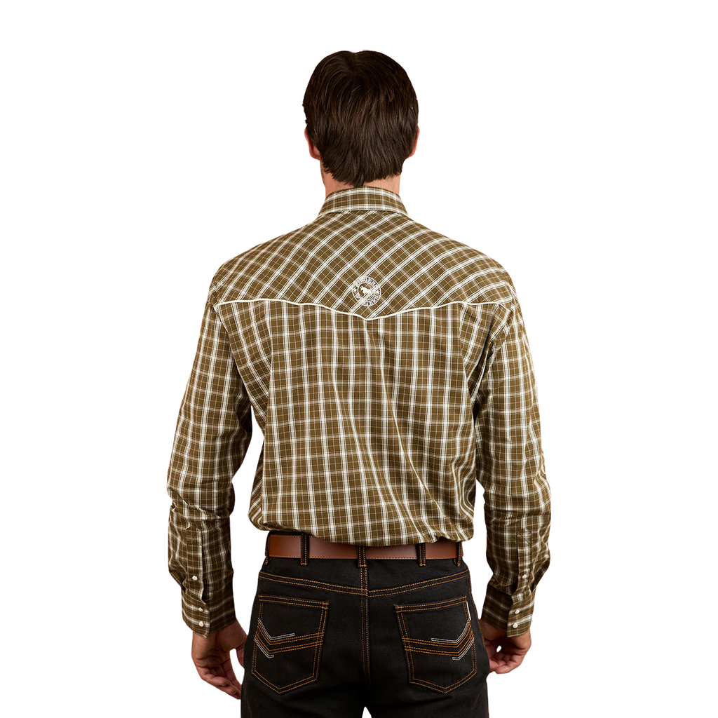 Ringers Western Mens Greenhide L/S Western Shirt (125047RW) Olive