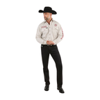 Ringers Western Mens Hawkeye Full Button L/S Work Shirt  (118110002) Beige/Red