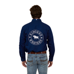 Ringers Western Mens Hawkeye Half Button L/S Work Shirt  (123094RW) Navy