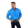 Ringers Western Mens King River Full Button L/S Work Shirt (171110001) Blue