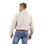 Ringers Western Mens King River Half Button L/S Work Shirt (171110002) Beige