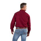 Ringers Western Mens King River Half Button Work Shirt (171110002) Burgundy