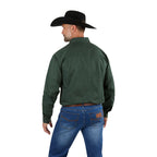 Ringers Western Mens King River Half Button L/S Work Shirt (171110002) Cargo Khaki