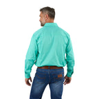 Ringers Western Mens King River Half Button L/S Work Shirt (171110002) Mint
