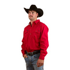 Ringers Western Mens King River L/S Half Button Workshirt (171110002) Red [SD]