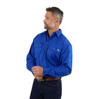 Ringers Western Mens King River Half Button Work Shirt (171110002) Royal
