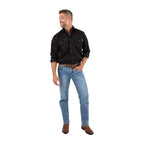 Ringers Western Mens King River L/S Full Button Workshirt (171110001) Black