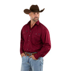 Ringers Western Mens King River Full Button L/S Work Shirt (171110001) Burgundy