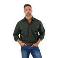 Ringers Western Mens King River Full Button L/S Work Shirt (171110001) Cargo Khaki