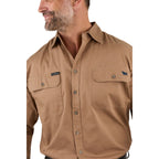 Ringers Western Mens King River Full Button L/S Work Shirt (171110001) Clay