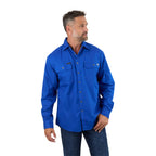 Ringers Western Mens King River Full Button L/S Work Shirt (171110001) Royal