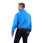 Ringers Western Mens King River Half Button Work Shirt (171110002) Blue