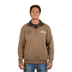 Ringers Western Mens Lachlan 1/4 Zip Jumper (125011RW) Mushroom