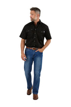 Ringers Western Mens Lake Argyle S/S Full Button Work Shirt (118110004) Black