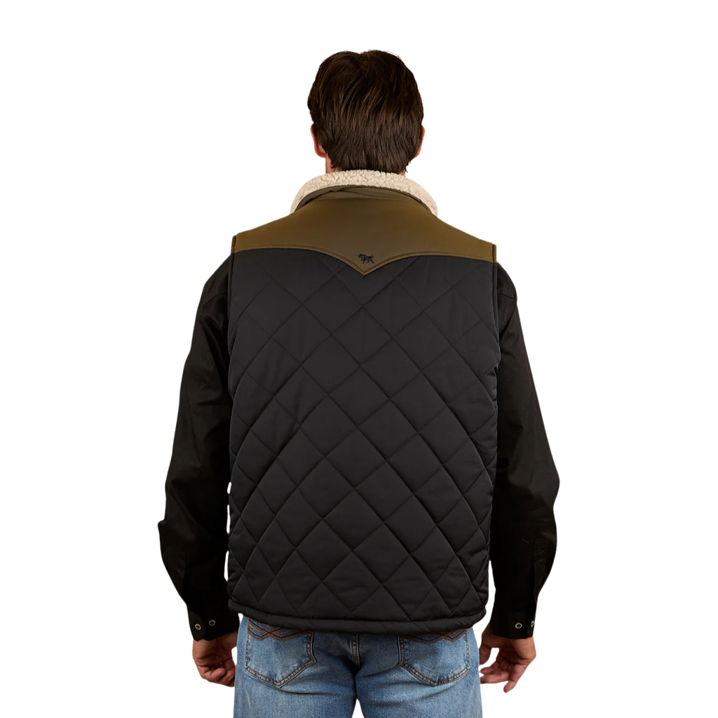 Ringers Western Mens McKinlay Puffer Vest (124058RW) Military Green/Black
