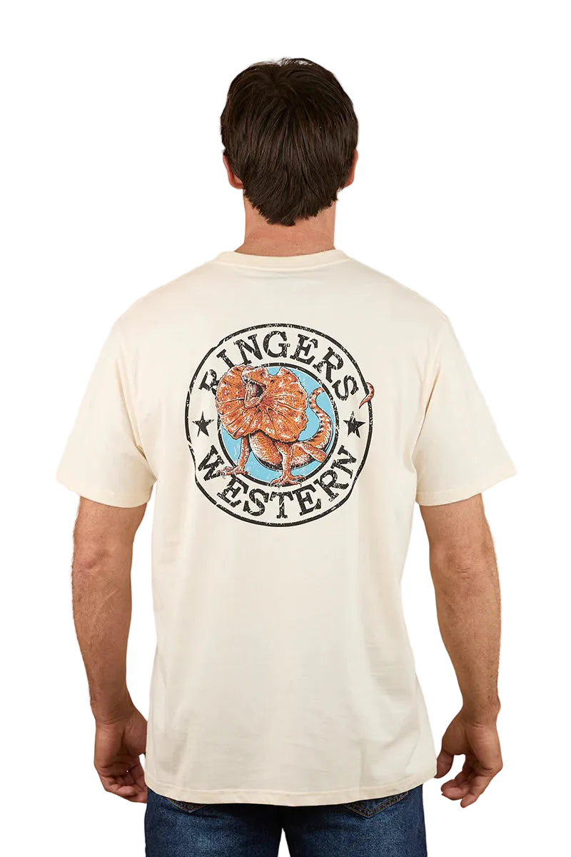 Ringers Western Mens Outta Towner Loose Fit S/S Tee (125027RW) Off White