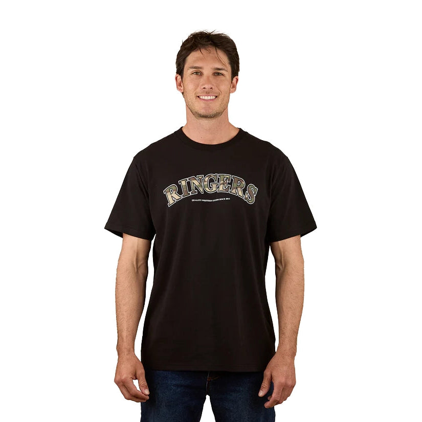 Ringers Western Mens Princeton Loose Fit S/S Tee (123109RW) Washed Black/Camo